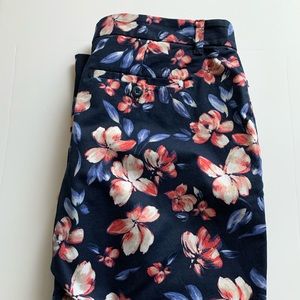 Floral pattern trousers